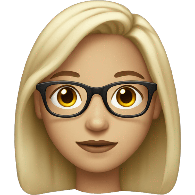 Light-skinned girl with glasses  emoji