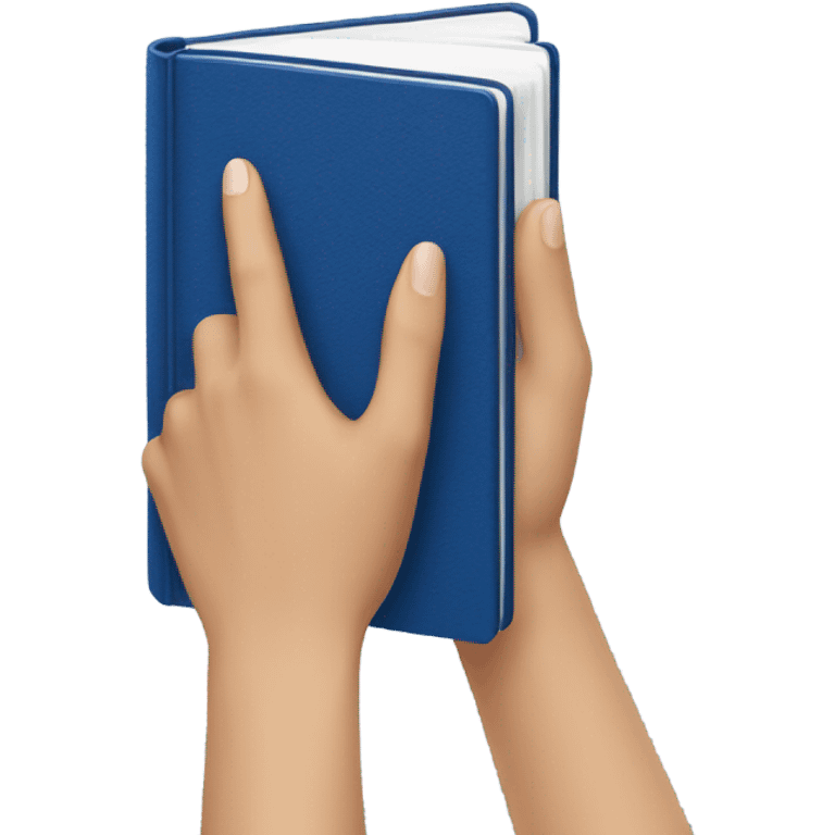 dark blue diary in a woman's hand emoji