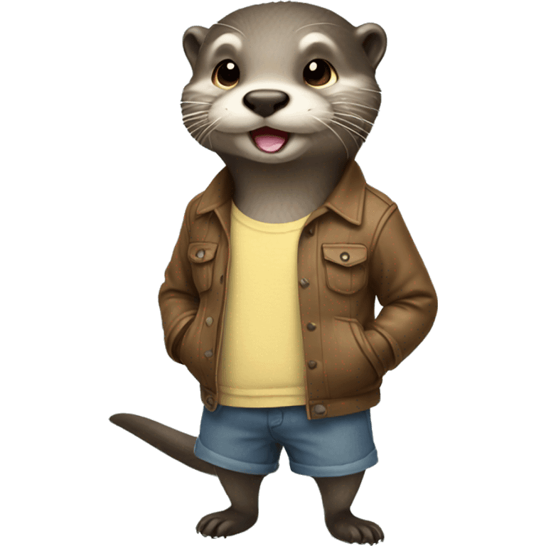 Otter wearing shorts emoji