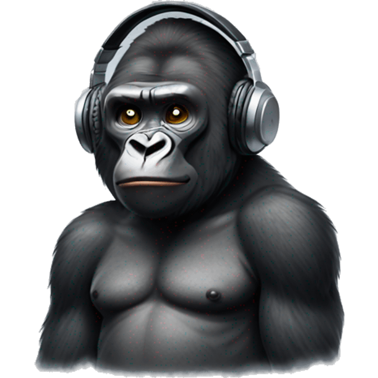 gorilla with headphones emoji