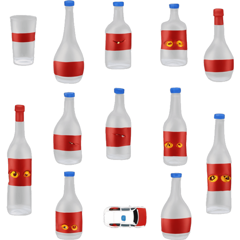 red toyota corolla and vodka emoji