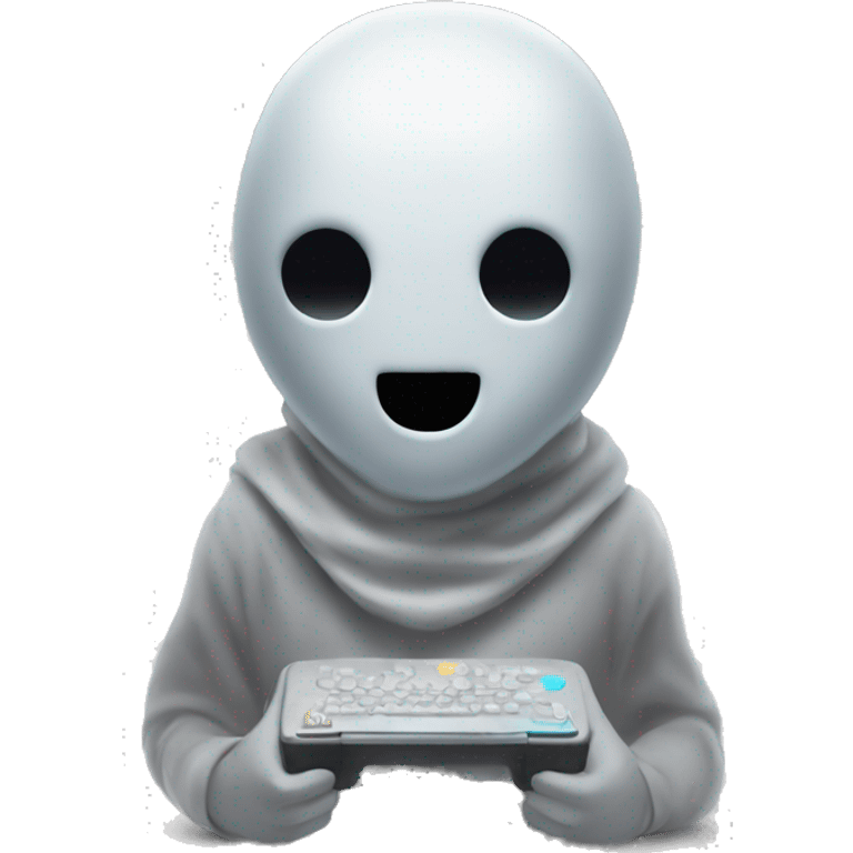 fantasma jugando videojuegos emoji