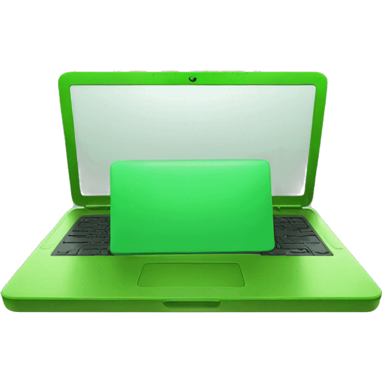 green labtop open  emoji