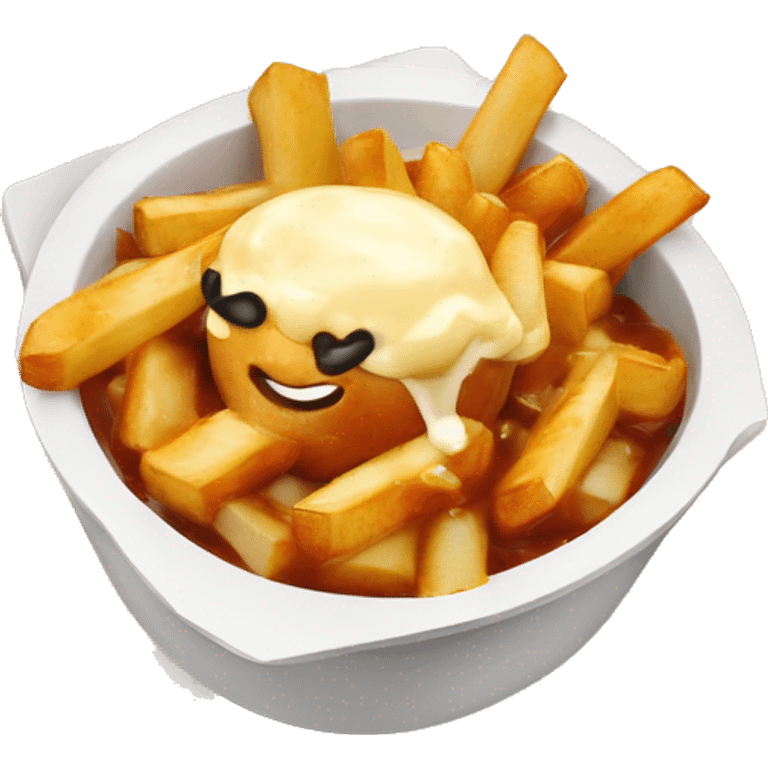 poutine qui mange une poutine emoji