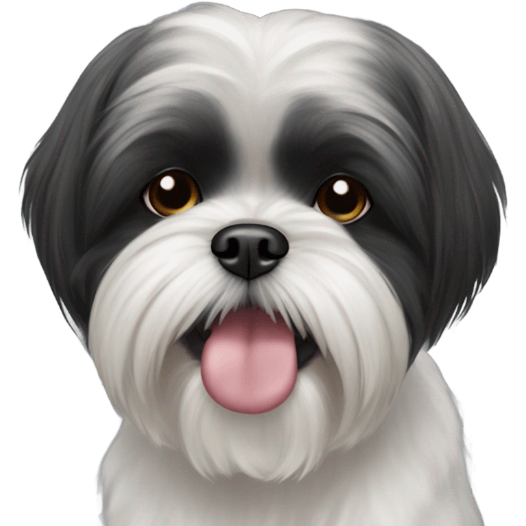 Black shih tzu maltese with an overbite  emoji