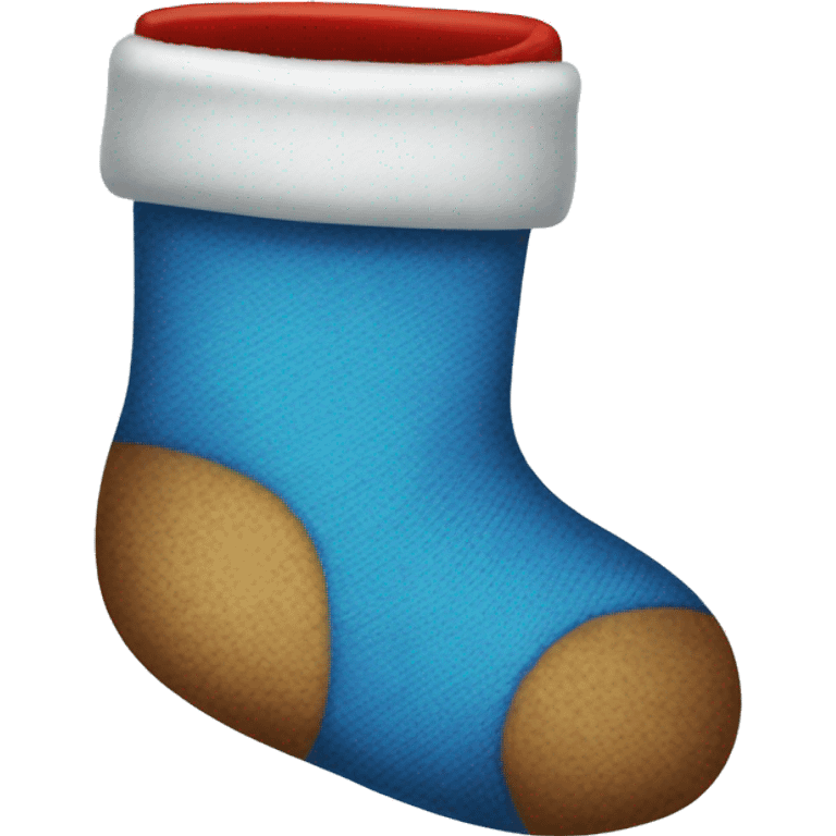 blue christmas sock emoji