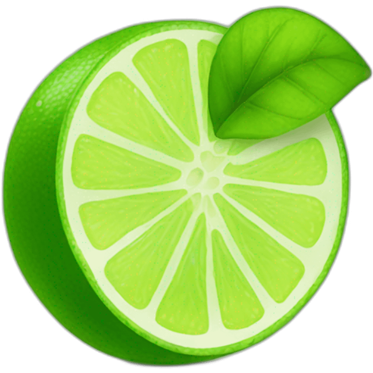 Cute smiling slice of lime emoji