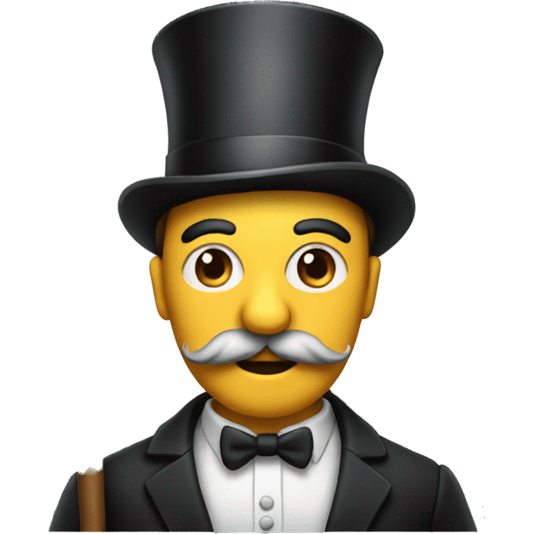 main with top hat and a mustache and a cane emoji