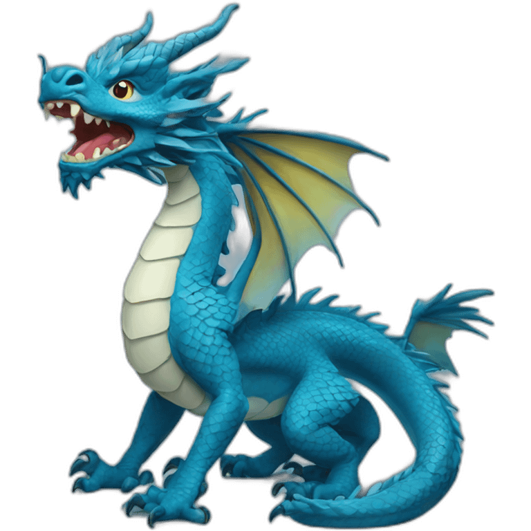 Chinese blue dragon emoji