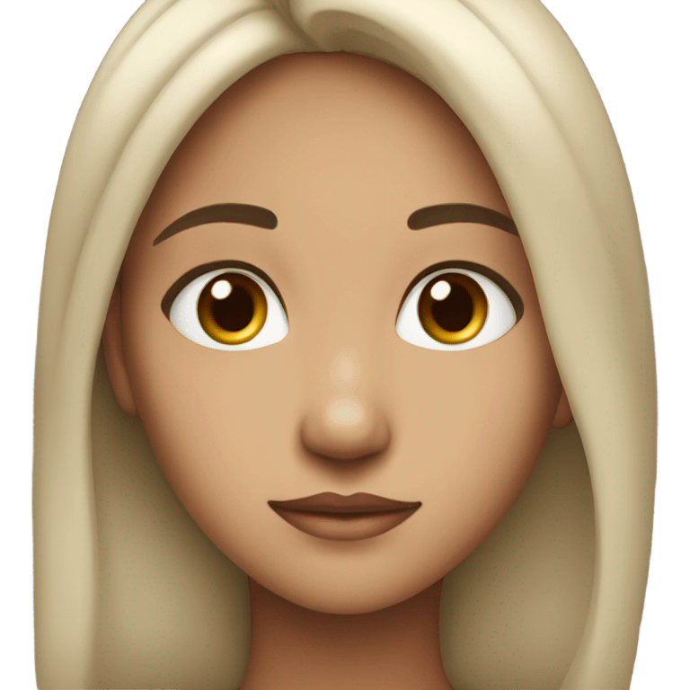 serene girl in close-up emoji