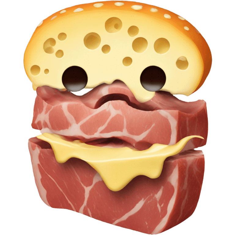 meat with cheese  emoji