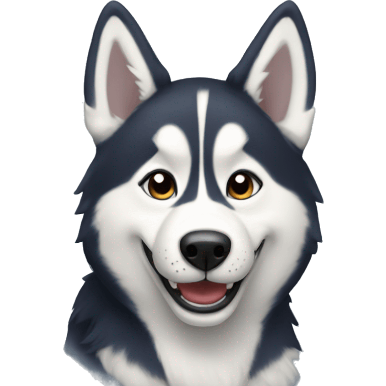 Husky smiling  emoji