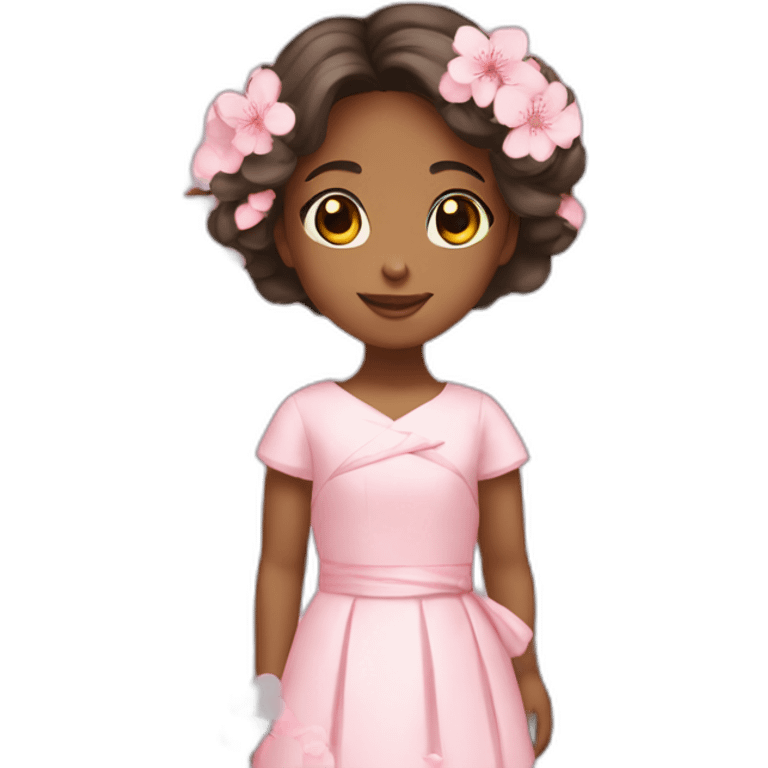 Sakura flower girl emoji