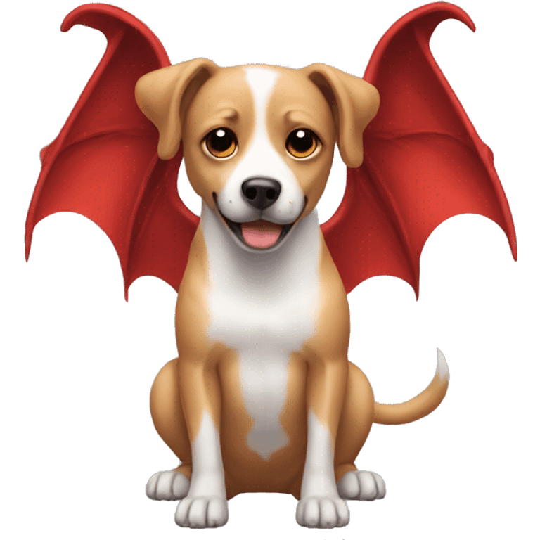 Dog with devil wings emoji