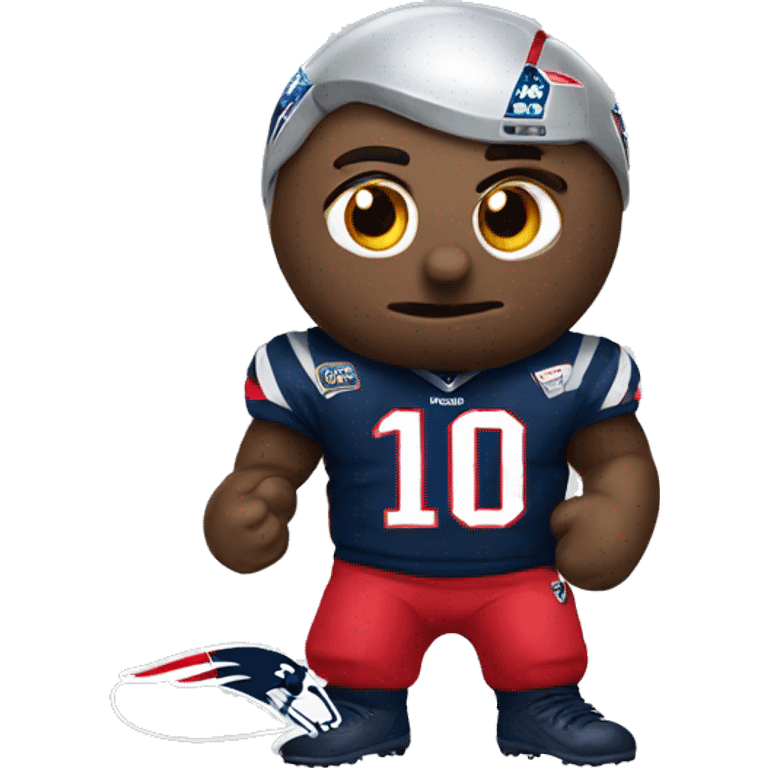 poop emoji wearing patriots jersey number 10 emoji