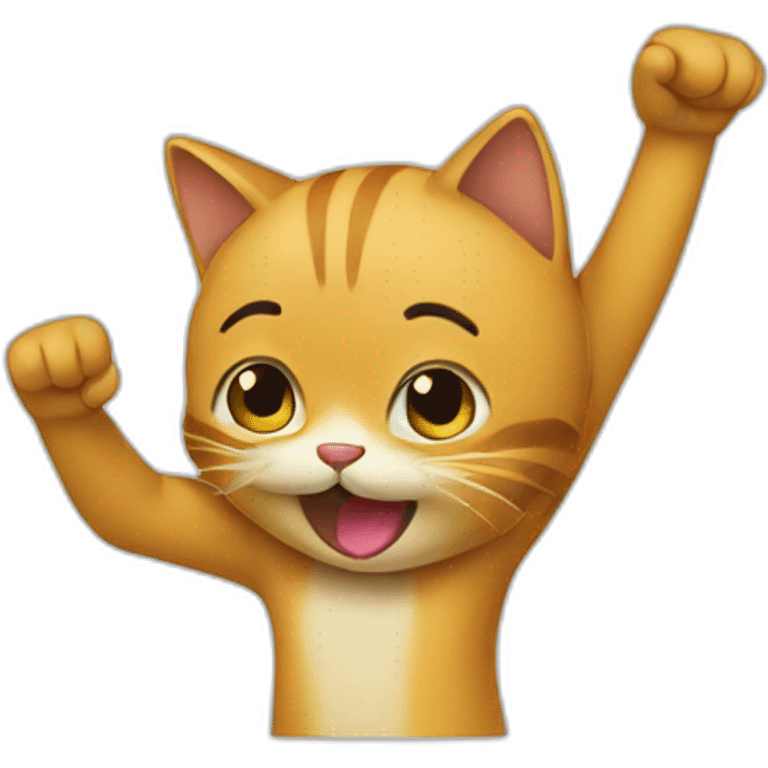 Un chat qui dab emoji