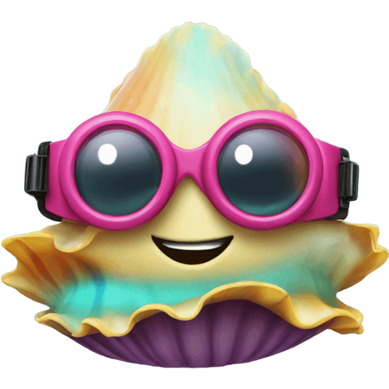 Shells in goggles  emoji