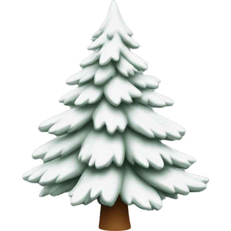  actual white fir christmas tree isolated.  emoji