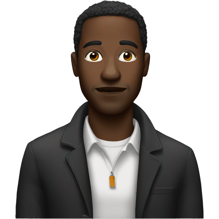 a black man with a cigarette emoji