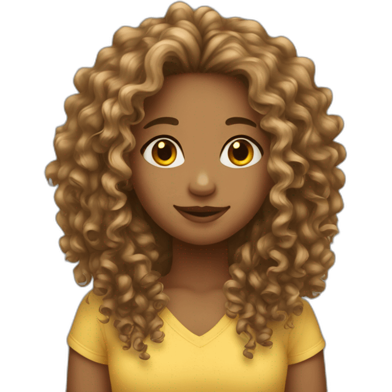 Long Curly hair girl  emoji