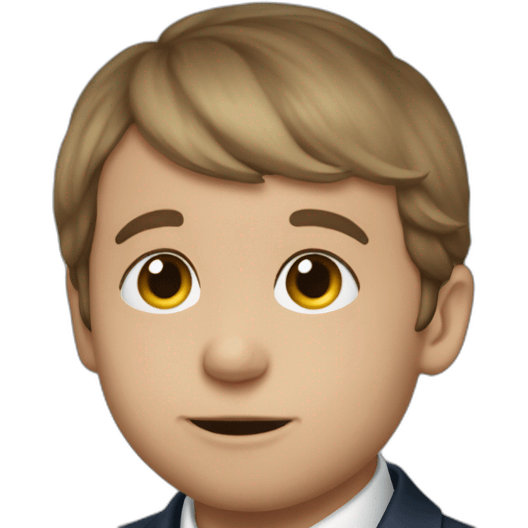 Macron kiss one kid emoji