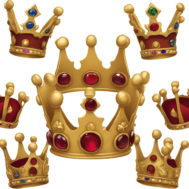 Tudor crown gold and red  emoji