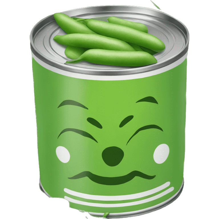 can with picture of green beans on the front emoji