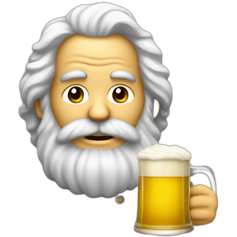 Marx with a beer  emoji