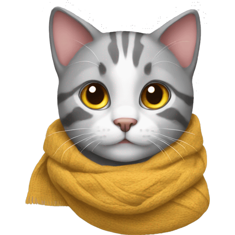 Cat with scarf emoji