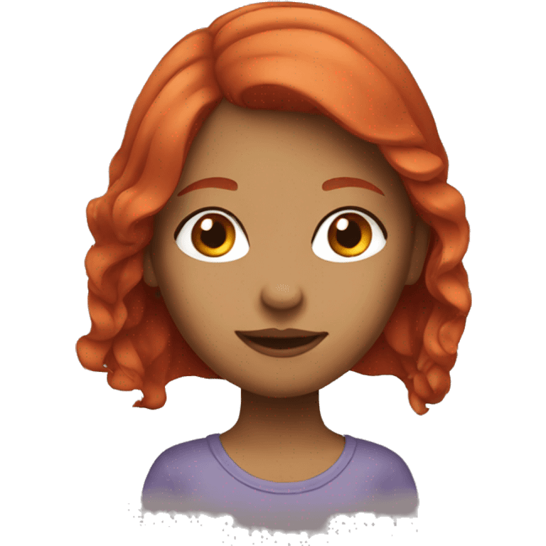 Girl with red hair emoji