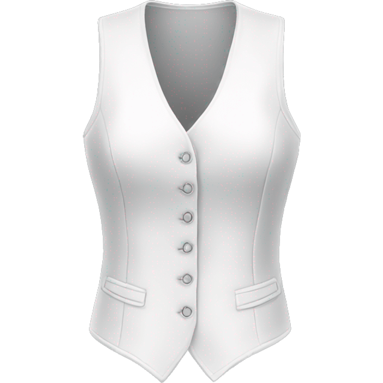 Realistic isolated side view of a white fashion vest blouse. emoji