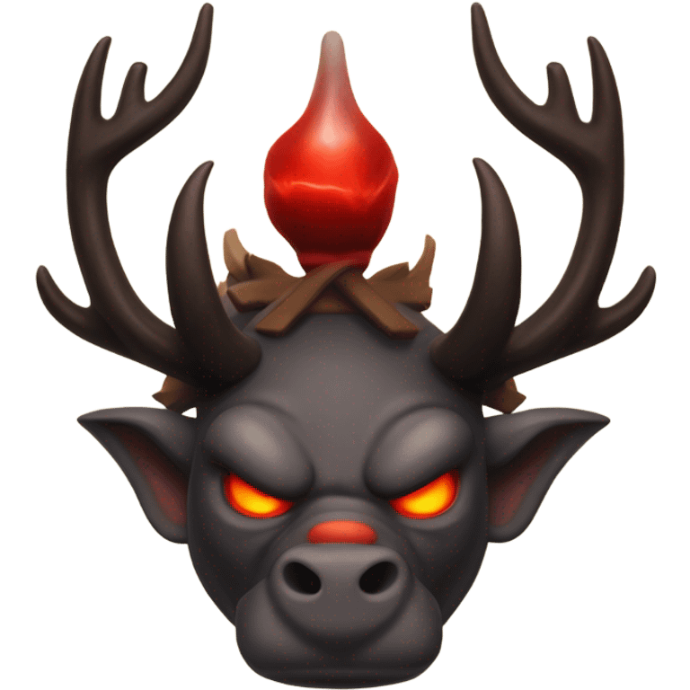 Satan’s sleigh pulled by 8 scary reindeer  emoji