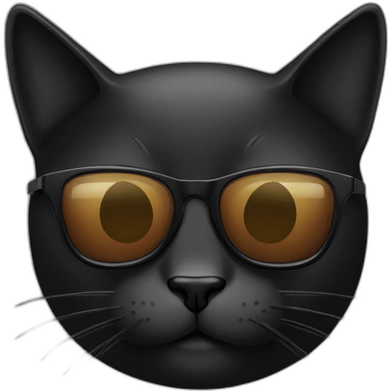 black cat with sunglasses emoji