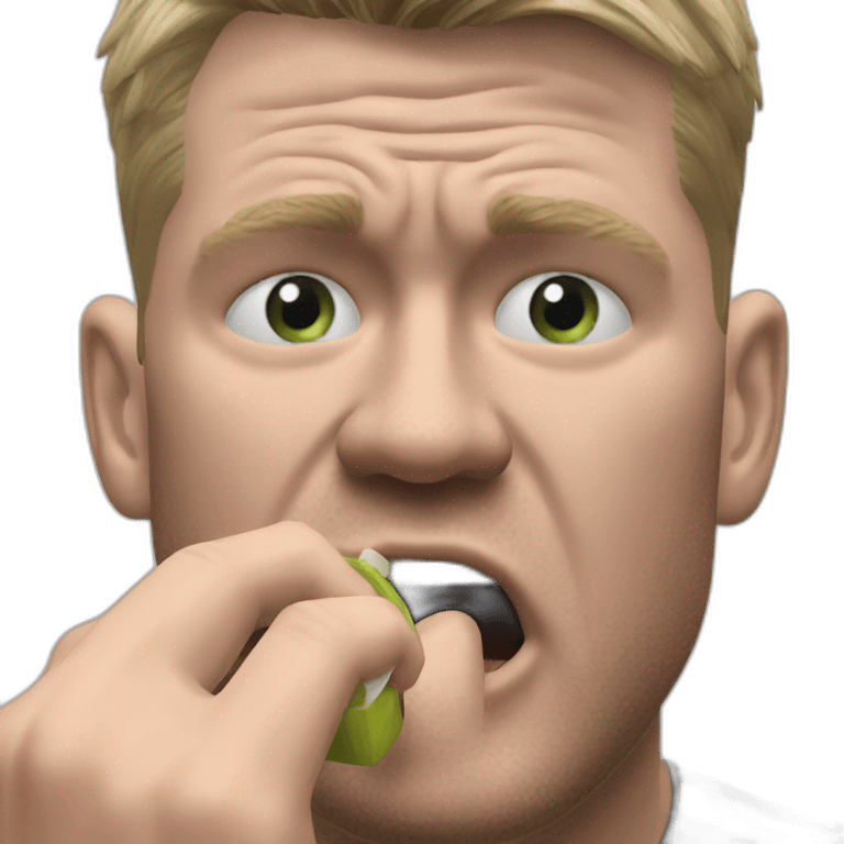 Eddie Howe biting nails emoji