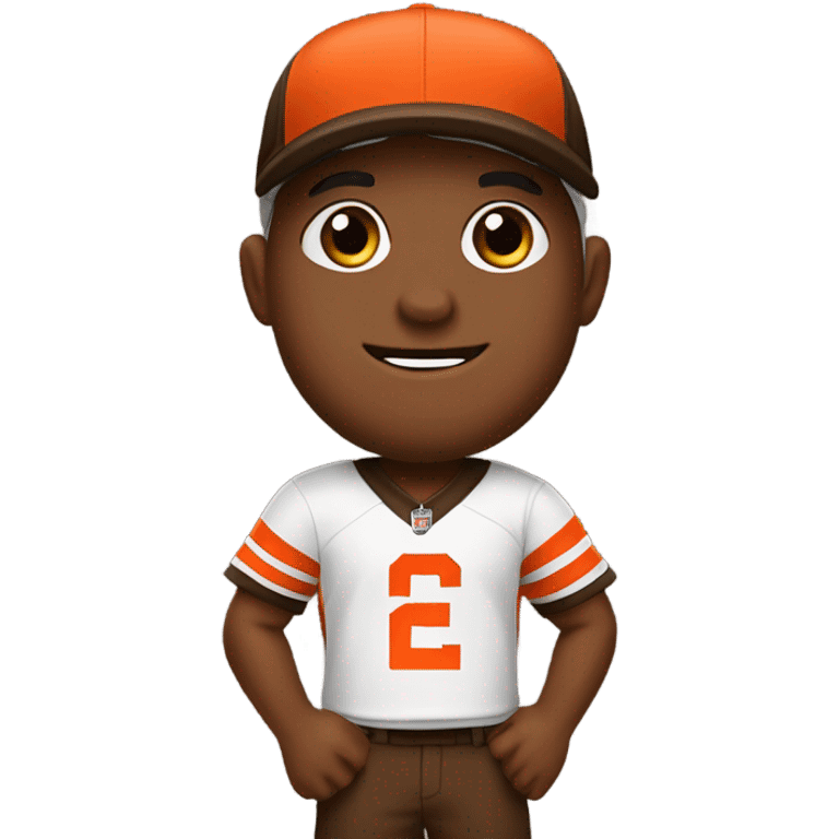 White Cleveland browns fan  emoji