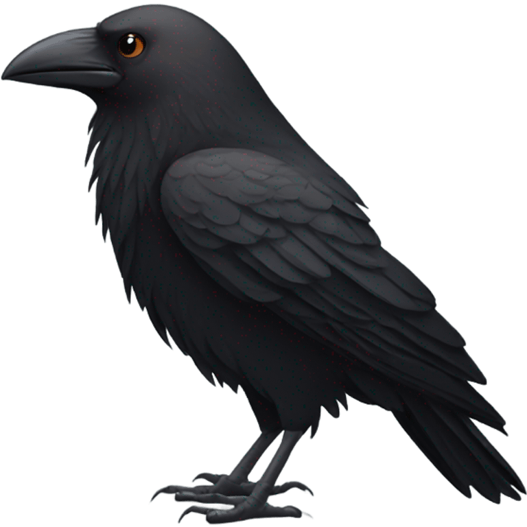 Crow wearing a brown wig emoji