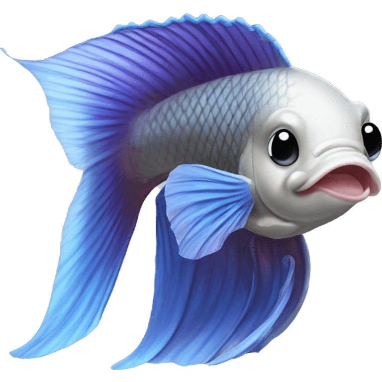 Halfmoon Dumbo Betta emoji