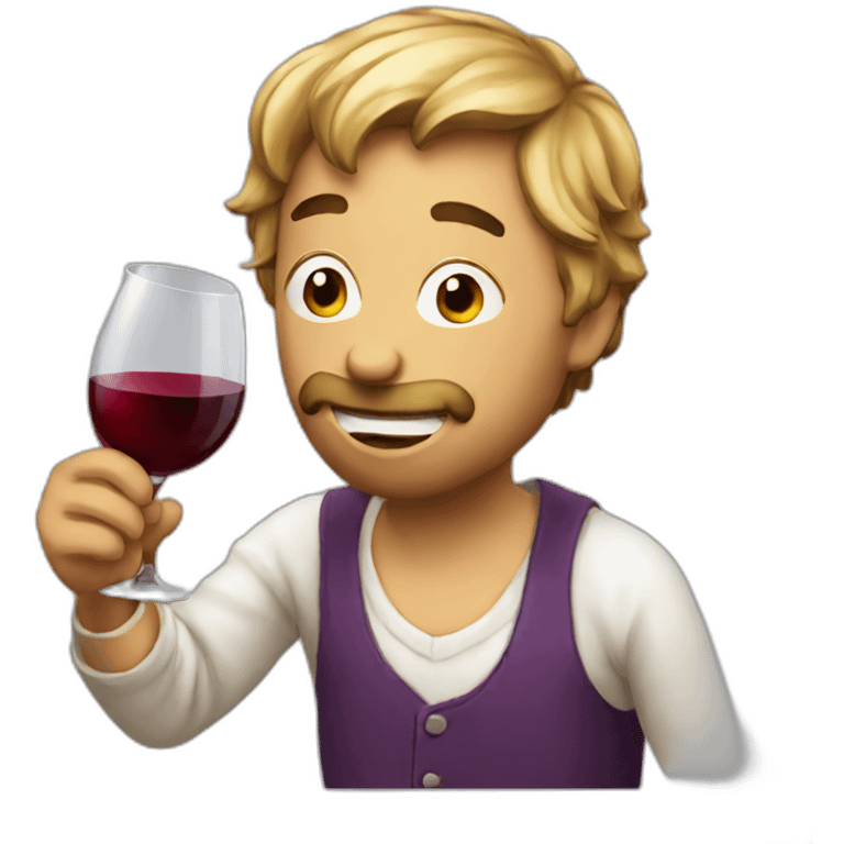 Drunk wine emoji