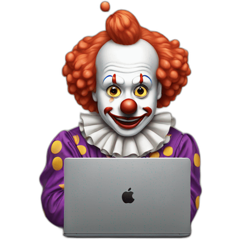 clown with laptop emoji