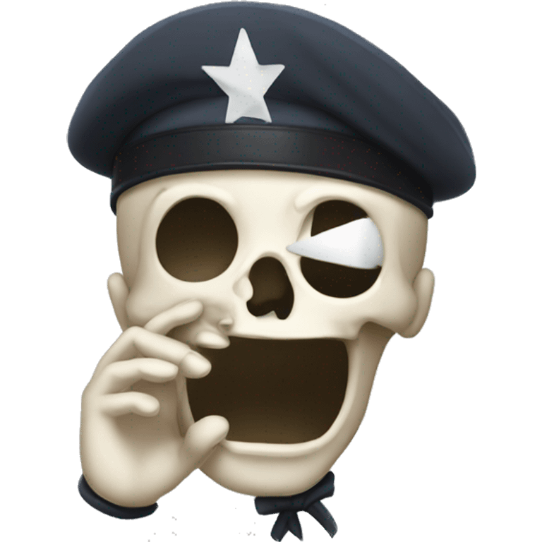 2d Cartoon Skull salute emoji