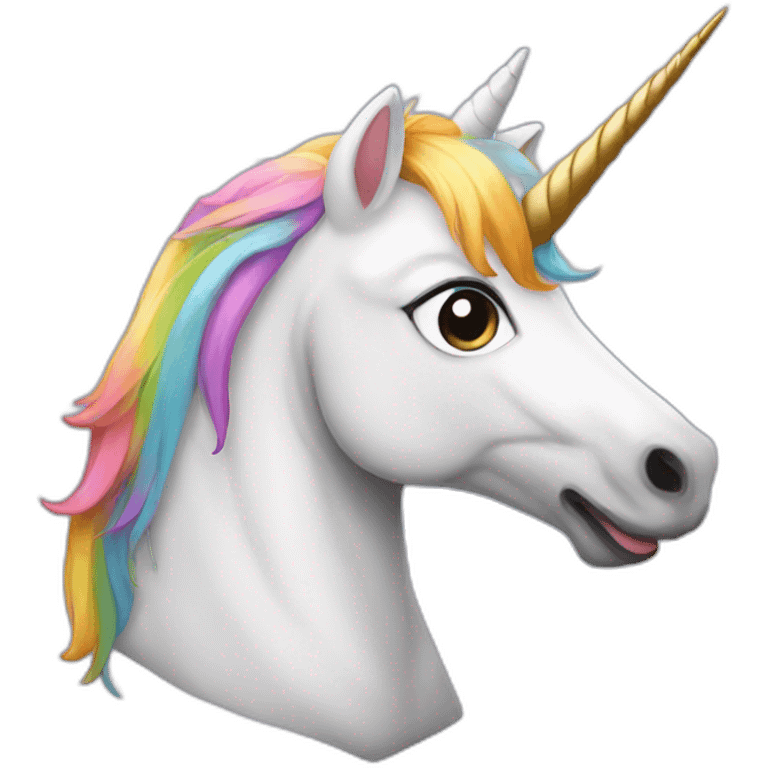 talking unicorn emoji