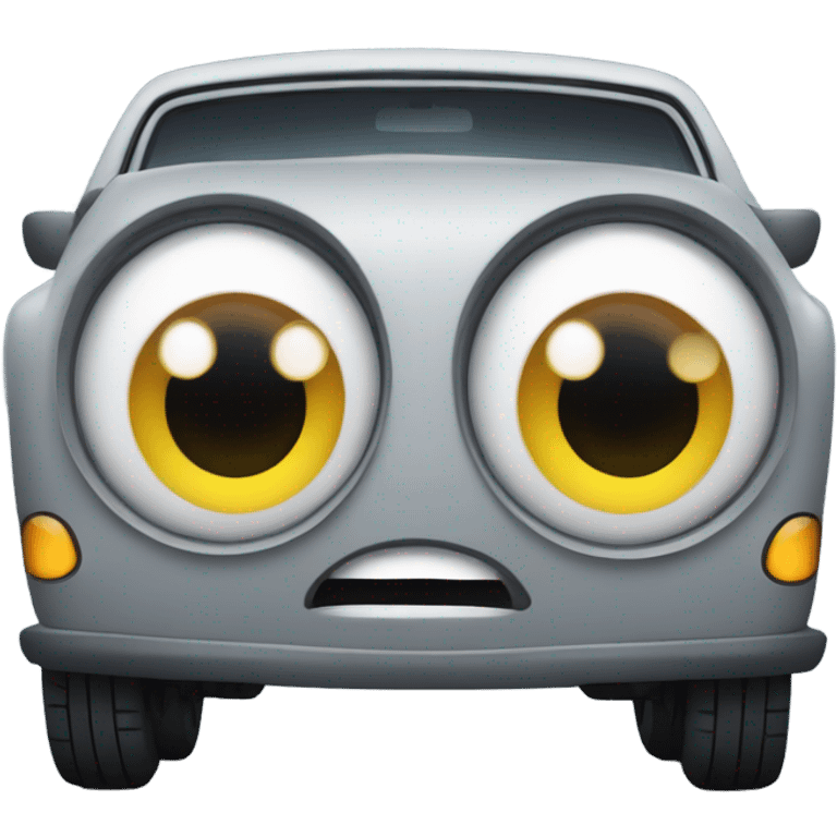 car with big eyes as headlights emoji