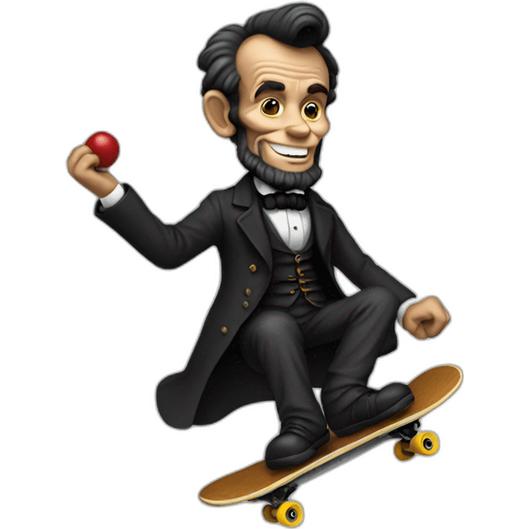 abraham lincoln skateboarding emoji