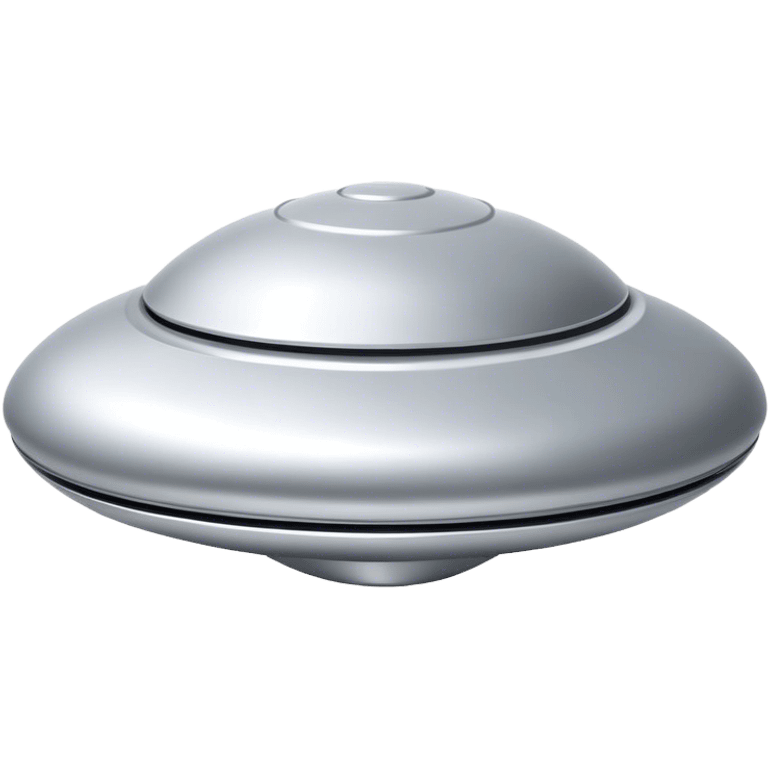 sliver color Ufo minimal design emoji