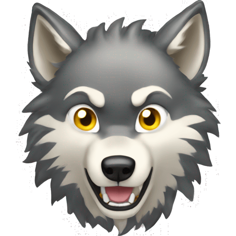 Wolf turning super sayian emoji