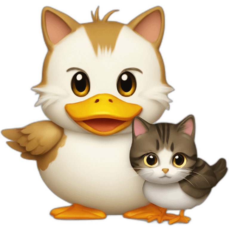 duck with a cat emoji