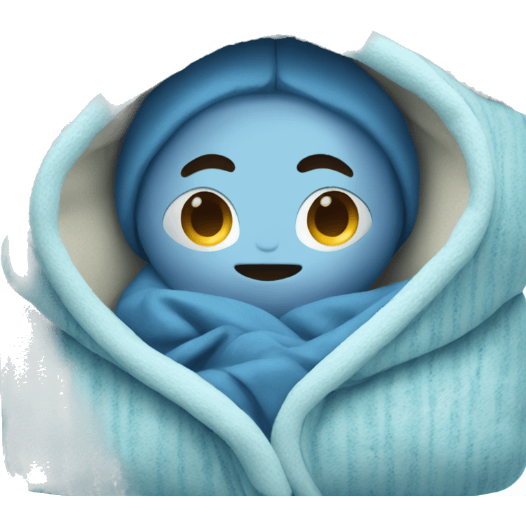 blue cozy blanket emoji