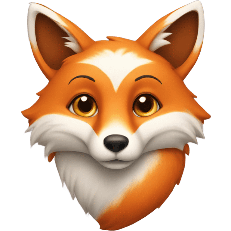 Heart shaped fox emoji