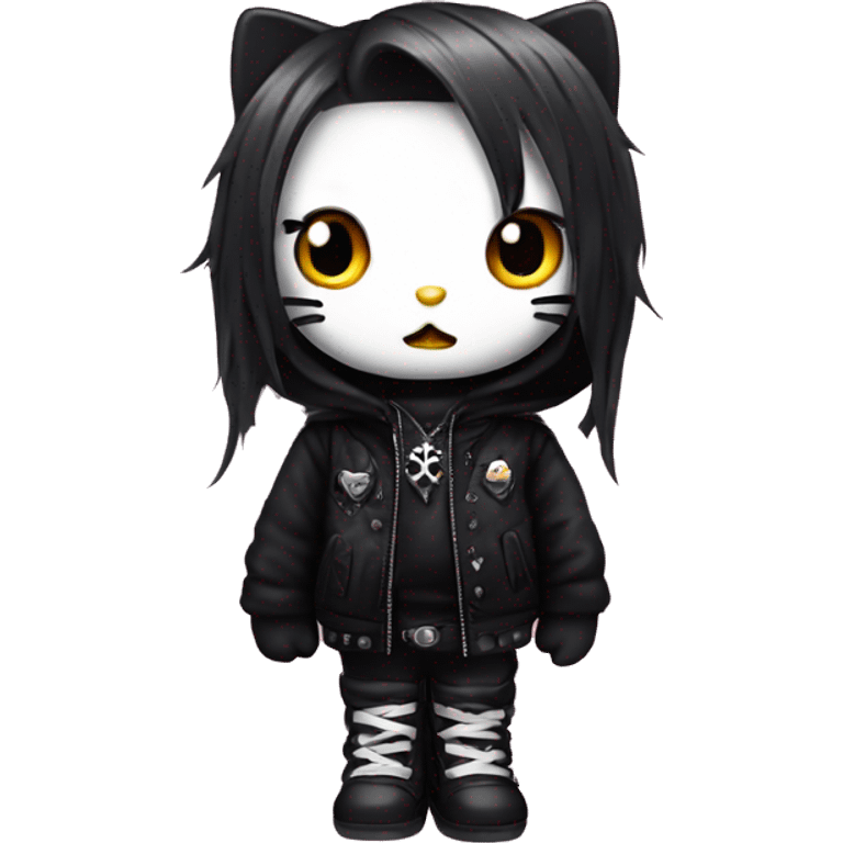 goth hello kitty  emoji