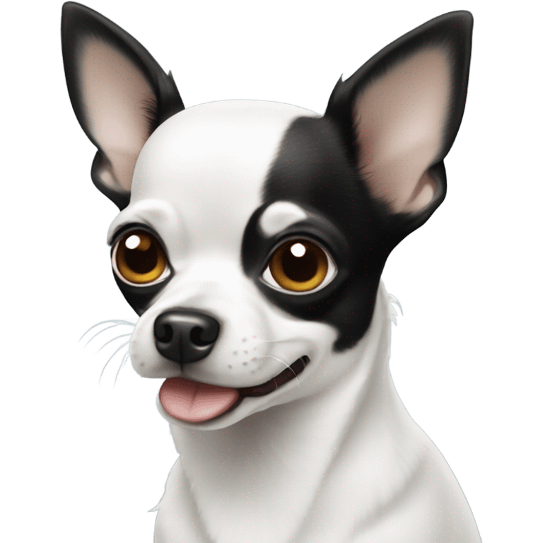 black and white chihuahua emoji